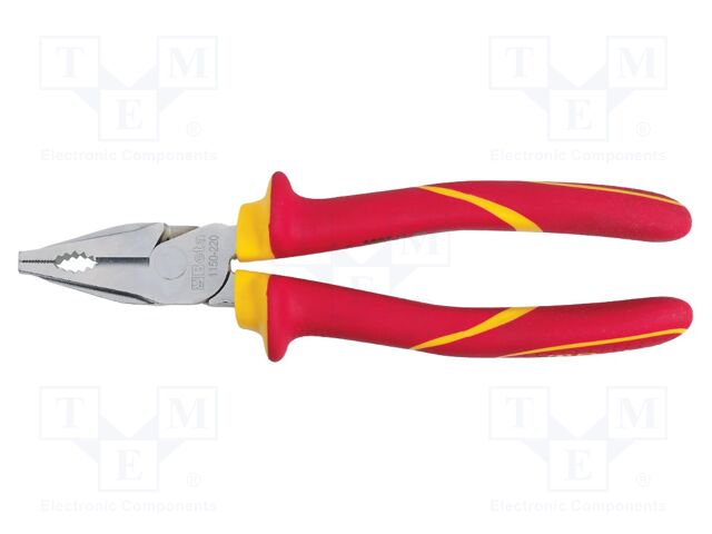 Pliers; insulated,universal; chrome plated head; 160mm