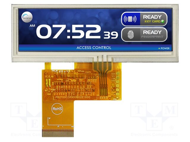 Display: TFT; 3.9"; 480x128; Illumin: LED; Dim: 105.5x37x4.58mm
