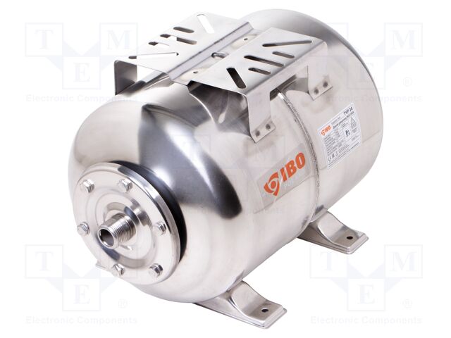 Expansion vessel; 0÷45°C; Connection: 1"; Ø: 290mm; H: 450mm; 24l