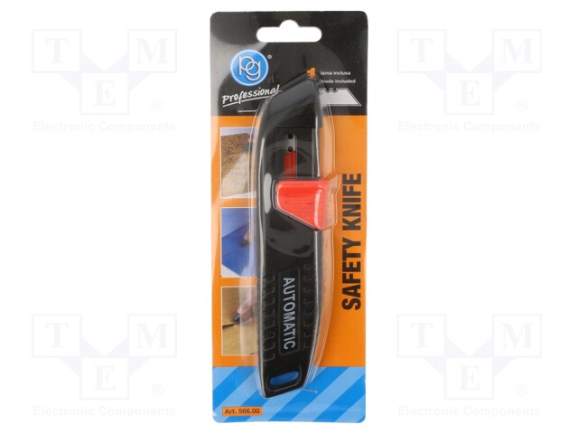Knife; universal; automatic security return