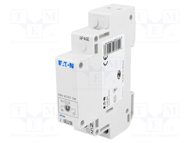 LED indicator; Mounting: DIN; 230VAC; Colour: red/green; 230VDC