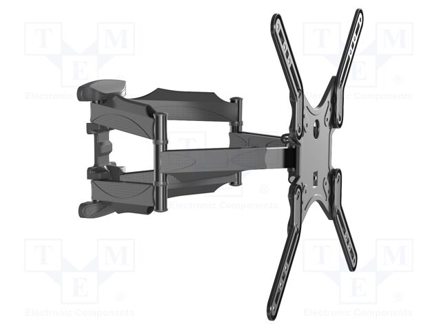 Holder; for wall mounting; 36.4kg; 32÷60"; black