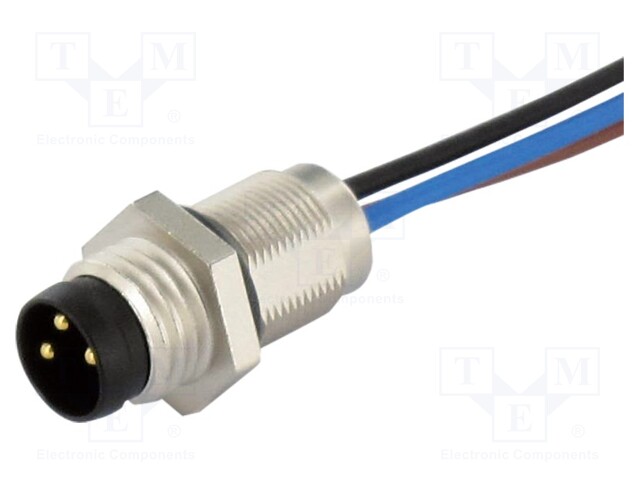 Connector: M8; socket; male; straight; PIN: 3; 4A; IP66K,IP67
