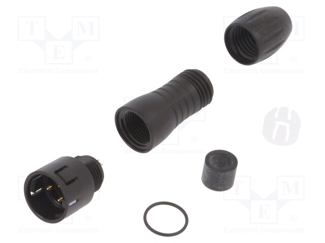 Plug; Connector: circular; 720; male; PIN: 3; gold-plated; 7A; IP67