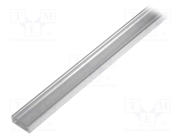 Profiles for LED modules; transparent; surface; L: 1m; aluminium