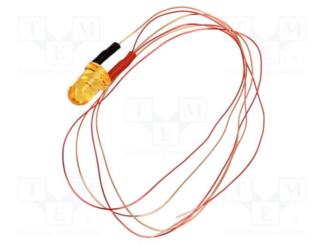 LED; orange; 3mm; 30°; Leads: leads x2; No.of diodes: 1; 1.8÷2.2VDC