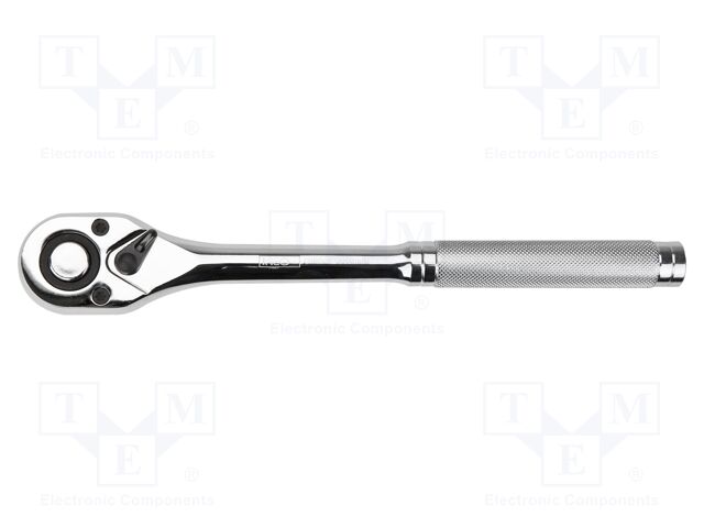 Rattle; 1/2"; 255mm; Teeth: 48; Handle material: steel