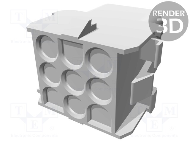 Plug/socket; wire-wire; male/female; Universal MATE-N-LOK; PIN: 9