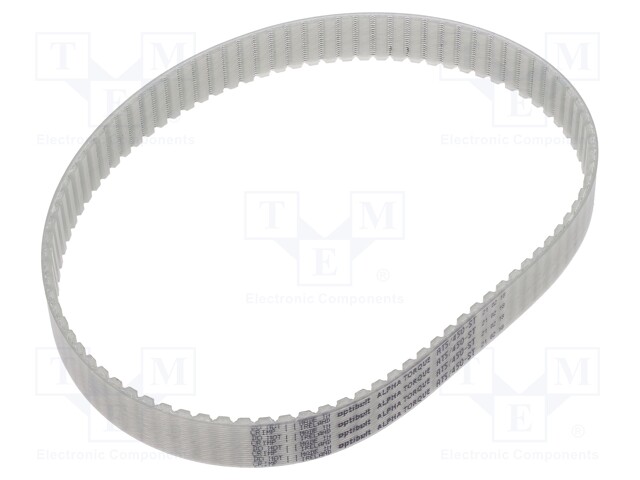 Timing belt; AT5; W: 16mm; H: 2.7mm; Lw: 450mm; Tooth height: 1.2mm