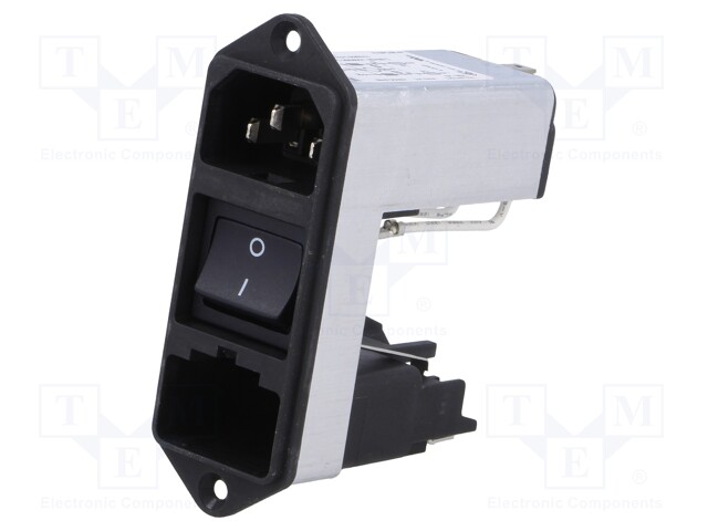 Connector: AC supply; socket; male; 4A; 250VAC; IEC 60320; -25÷85°C