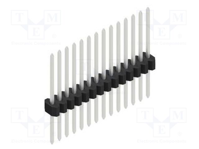 Connector: pin strips; pin header; male; PIN: 14; 1.27mm; THT; 1x14