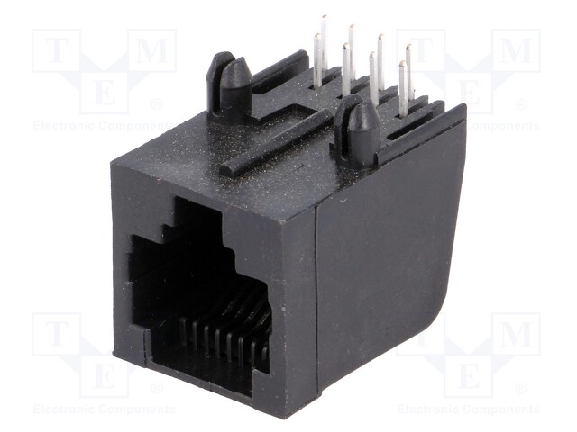 Socket; RJ45; PIN: 8; Layout: 8p8c; THT; on PCBs