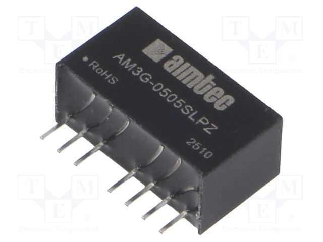 Converter: DC/DC; 3W; Uin: 4.5÷9V; Uout: 5VDC; Iout: 500mA; SIP8; THT
