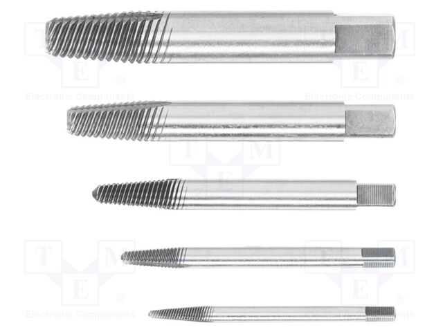 Kit: screw extractor; 5pcs.