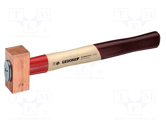 Hammer; 360mm; 1kg; copper; wood (hickory)