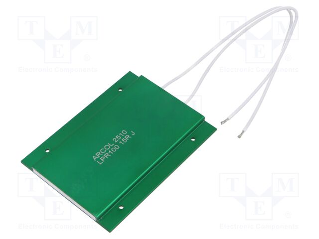 Resistor: wire-wound; screw; 15Ω; 100W; ±5%; 100x75x5.7mm