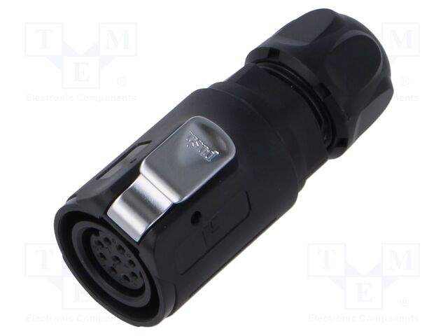 Connector: circular; Quicklock; plug; female; straight; PIN: 9; 250V