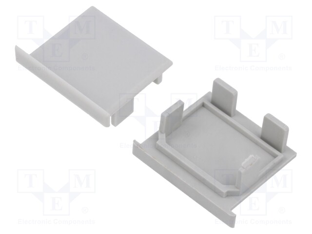 Cap for LED profiles; grey; LOKOM