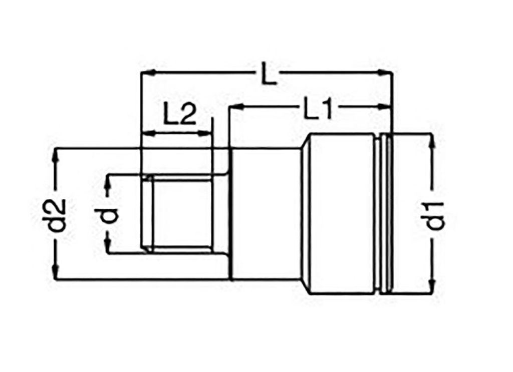 Quick connection coupling; straight; 10bar; Seal: FPM; L: 33mm