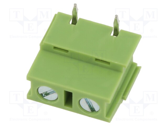 PCB terminal block; straight; 7.5mm; ways: 2; on PCBs; terminal