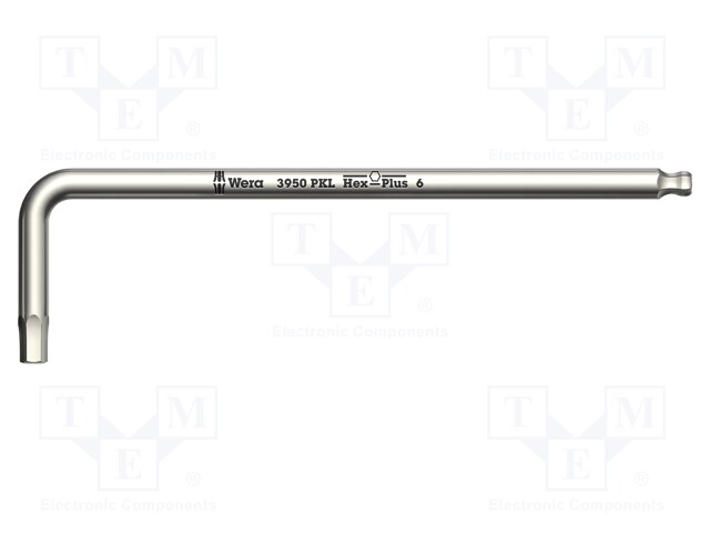 Wrench; Hex-Plus hexagon keys,spherical; HEX 6mm