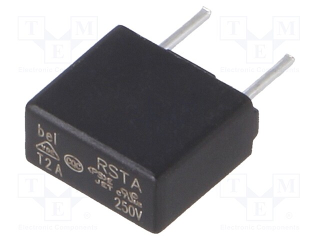 Fuse: fuse; time-lag; 2A; 250VAC; 63VDC; 8,4x4x7,8mm; Package: bag