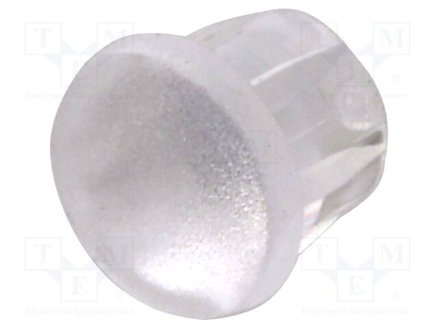 Fiber for LED; Ø5mm; L: 4.3mm; round; Front: convex; straight