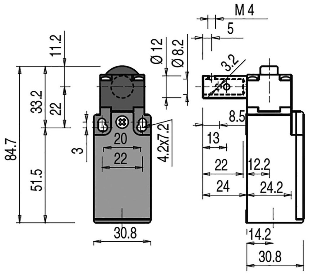 Safety switch: hinged; Series: FR; NC + NO; IP67; -25÷80°C