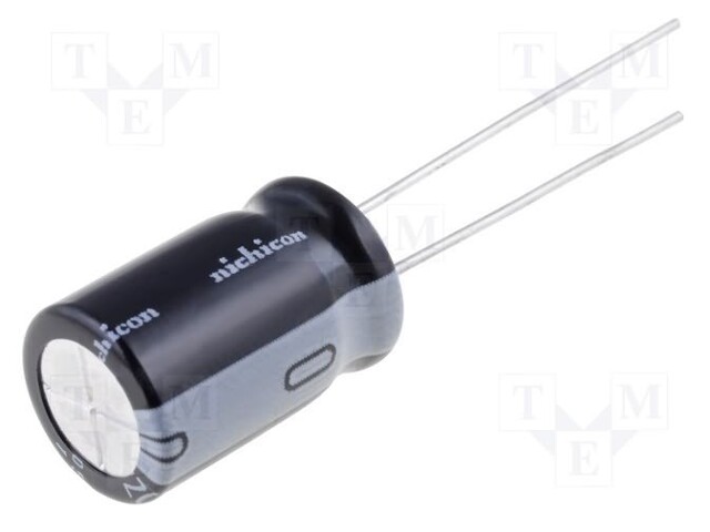 Capacitor: electrolytic; THT; 4.7uF; 100VDC; Ø5x11mm; Pitch: 2mm
