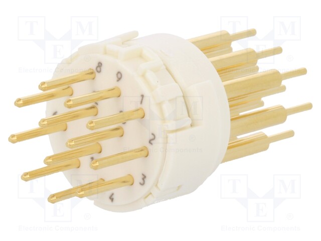 Connector: M23; PIN: 12; male; THT; 200V; 8A; Series: Han M23