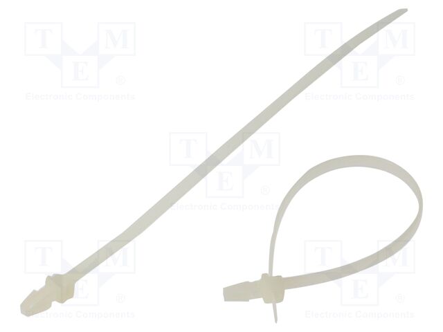 Cable tie; with fixing lugs; L: 200mm; W: 4.8mm; polyamide; 230N