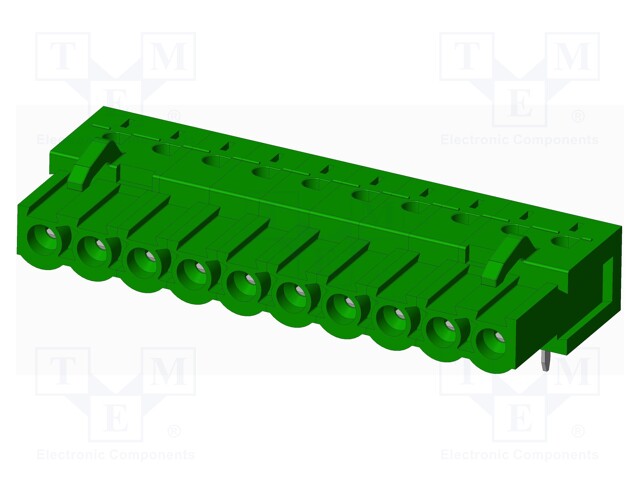 Connector: pluggable terminal block; socket; female; angled 90°