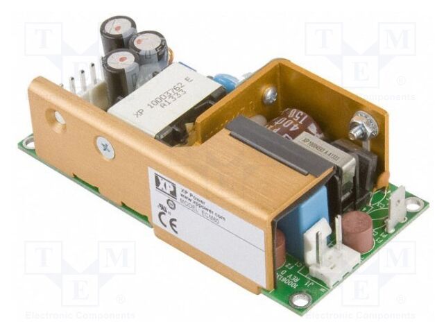 AC/DC Open Frame Power Supply (PSU), ITE & Medical, 1 Output, 60 W, 90V AC to 264V AC