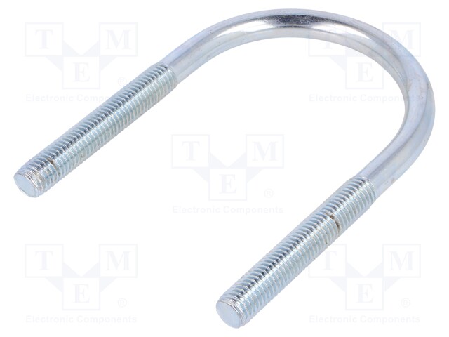 U-bolt; B; steel; zinc; Thread len: 70mm; Int.width: 77mm; H: 138mm