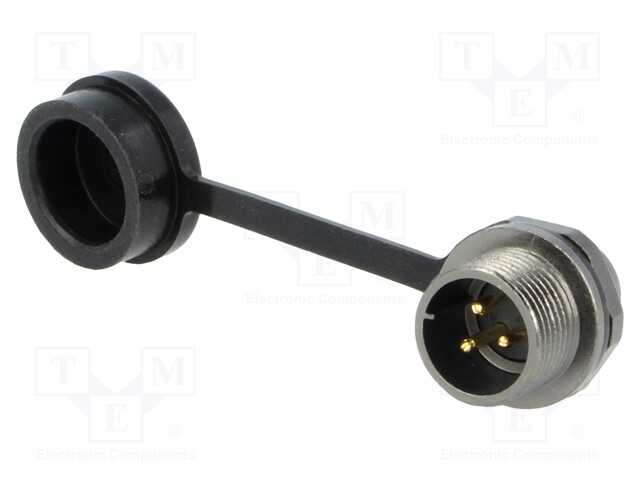Socket; male; ST12; PIN: 3; IP67; 13A; soldering; 250V; 2mm2; -25÷85°C