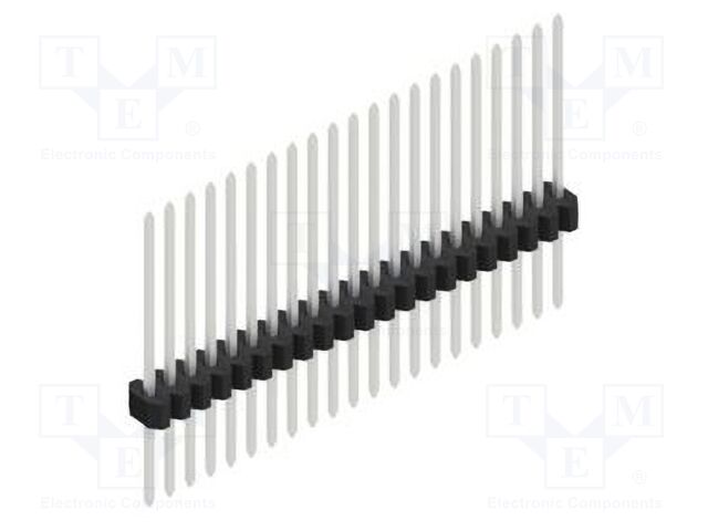 Connector: pin strips; pin header; male; PIN: 21; 1.27mm; THT; 1x21