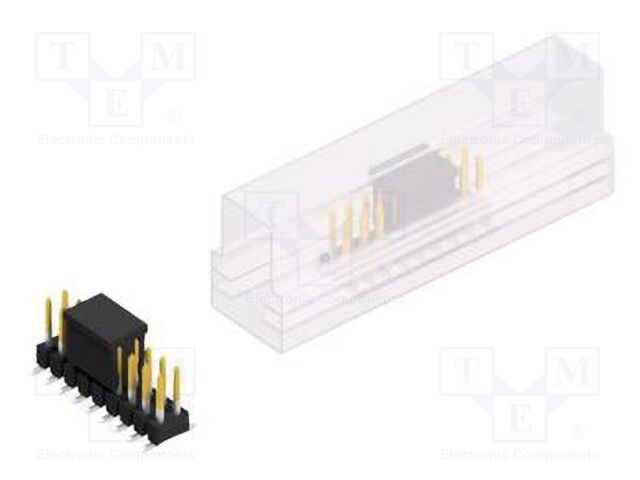 Connector: pin strips; pin header; male; PIN: 18; 2.54mm; SMT; 2x9