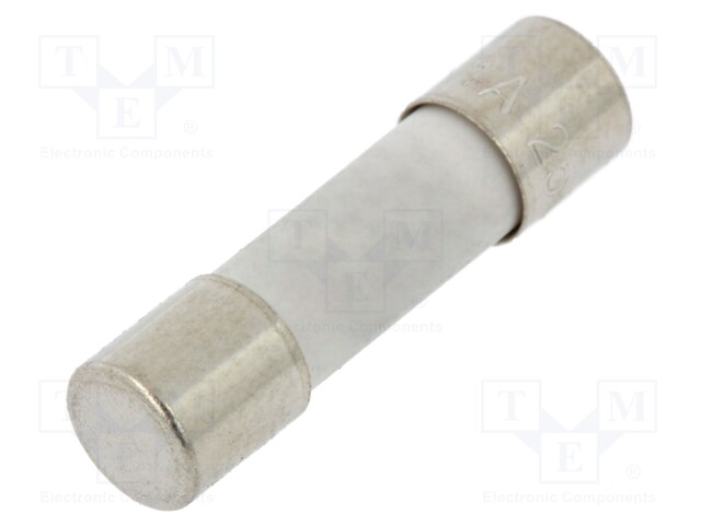 Fuse: fuse; time-lag; 1A; 250VAC; ceramic; 20x5.2mm; brass; bulk