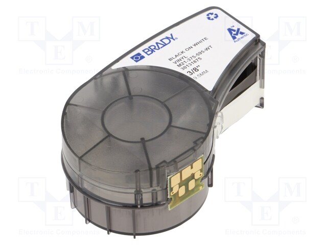 Tape; 9.5mm; 6.4m; white; Character colour: black