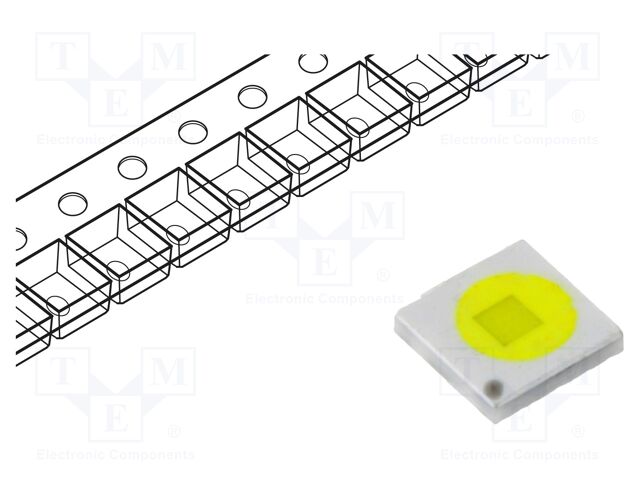 Power LED; white cold; 120°; 700mA; P: 3W; 130÷160lm; 3.5x3.5x0.8mm