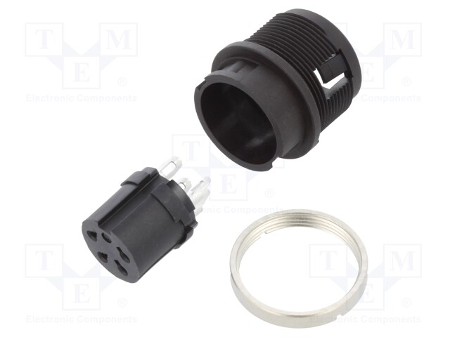 Socket; Connector: circular; 678; female; PIN: 4; unshielded; 6A