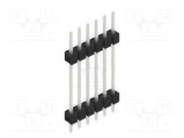 Connector: pin strips; pin header; male; PIN: 6; 2.54mm; THT; 1x6