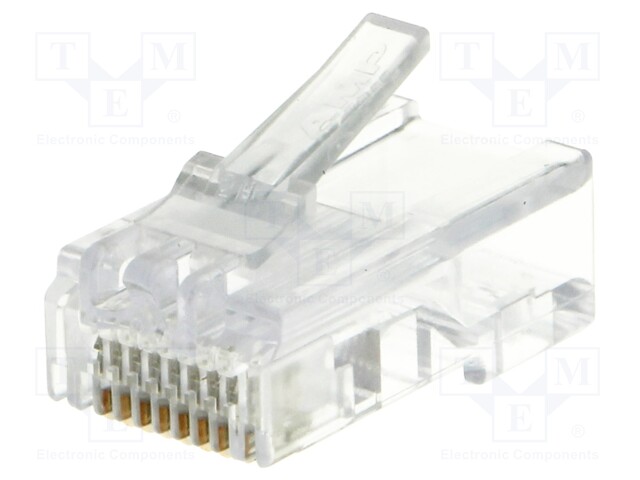 Plug; RJ45; PIN: 8; Cat: 5; Layout: 8p8c; IDC,crimped; for cable