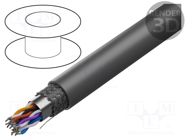 Wire; Xtra Guard® 1; 11x2x24AWG; shielded,Al-PET-Al foil; PVC