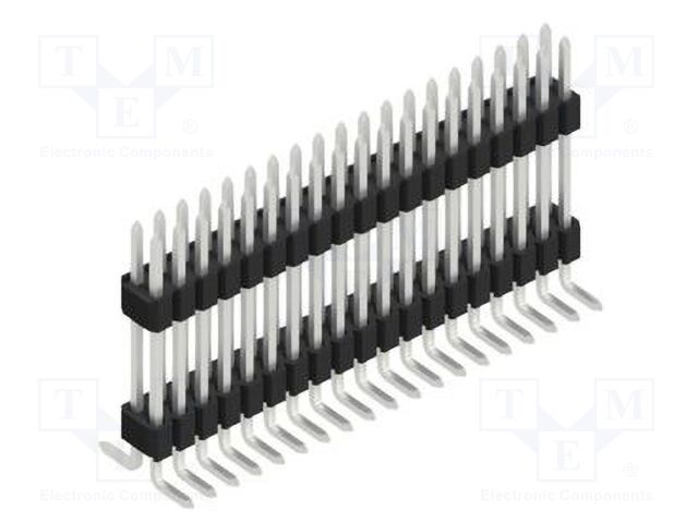 Connector: pin strips; pin header; male; PIN: 38; 1.27mm; SMT; 2x19