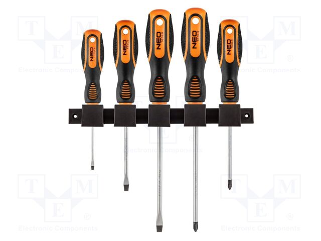 Kit: screwdrivers; Phillips,slot; Kit: mounting holder; 5pcs.