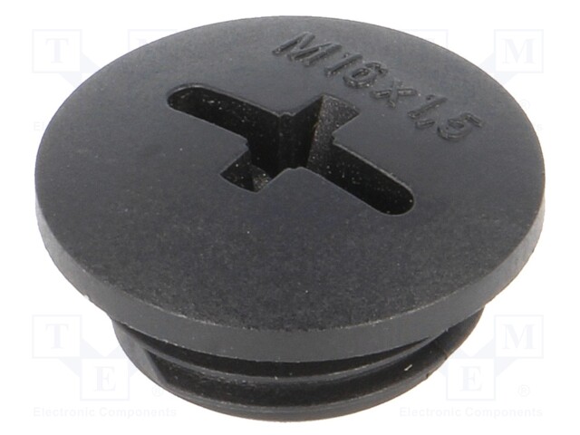 Stopper; M16; IP54; Mat: polyamide; black; Man.series: SKINDICHT®