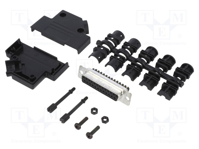 D-Sub; PIN: 25; female; unshielded; straight; screw terminal