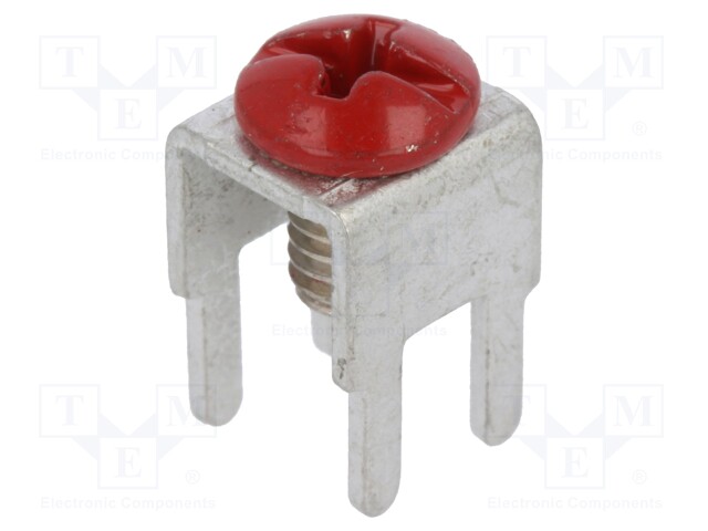 Terminal: screw terminal; THT,screw terminal; red; 7.5x5mm