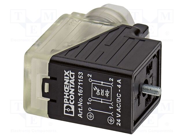 Connector: valve connector; plug; form B; female; PIN: 3; IP65; PG9